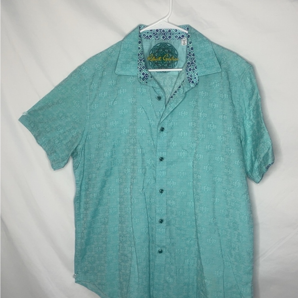 Robert Graham Blue Casual Button Down Shirt